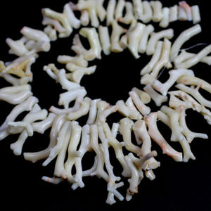 High Quality 16 Inch White Japanese Coral <b>Smooth</b> <b>Stick</b> Shape Beads Polished Rough Beads for Jewelry Making Natural Loose Beads - Product Image 1