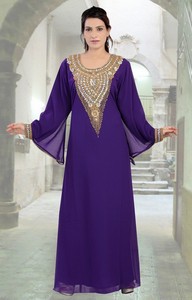 Kaftan islámico marroquí moderno para mujer Vestido de playa largo hasta el suelo con mangas largas transpirables ODM Supply - Product Image 2