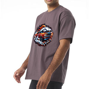 Directo de fábrica al por mayor de algodón con estampado personalizado 180 GSM Drop Shoulder Cool Fit Streetwear camiseta de gran tamaño - Product Image 2