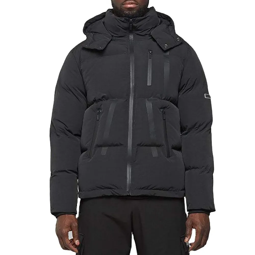 2022 Detachable Hood Plus Size Men Outdoor Shiny Custom Logo Winter Bubble Padded Black Puff Puffer Down Coat Men'S Jackets