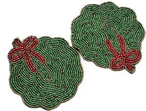 Best Table <b>Coaster</b> With Beast Design Glass <b>Beads</b> and Theme for Parties and Other Functions Decorative Tableware Pad/Mat - Product Image 3