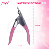 Bahasa Pro coupe-ongles professionnel en acier inoxydable rose coupe-ongles en acrylique coupe-faux ongles pour doigts artificiels