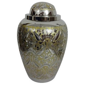 Luxury Handcrafted Aluminium Memorial <b>Urns</b> for Ashes Modern Design Durable Secure Lid 5-15L Capacity Tabletop Vase Function - Product Image 2