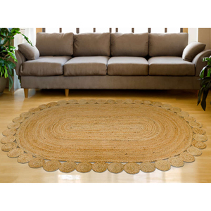 100% Jute fait à la main Designer grand tapis tressé carré réversible et lavable pour cuisine salon bureau ou hôtel - Product Image 3