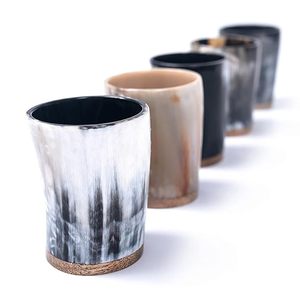Recién llegado, vasos de chupito vikingo con cuernos vikingos hechos a mano, taza de cuerno Original del fabricante indio de ágata - Product Image 1