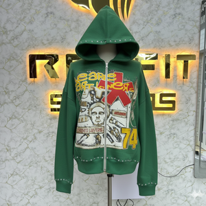 Buena Tasa de calidad superior más demandada Sudadera con capucha con cremallera Impreso hecho en fábrica precio barato sudaderas con capucha hombres sudaderas con capucha para hombres - Product Image 4