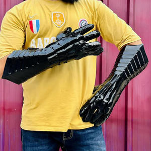 Meilleur ensemble de gants médiévaux en acier pour Halloween Gants d'armure en métal noir inspirés du style médiéval historique - Product Image 4