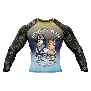 Maillot de compression personnalisé à manches courtes et longues avec logo surf, MMA, BJJ, Rashguards sublimés pour Jiu Jitsu – Créez votre propre design personnalisé - Product Image 1