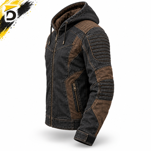 Sweat-shirt en jean Kevlar avec construction en denim durable et détails en tissu renforcé, coupe décontractée moderne et confortable - Product Image 4