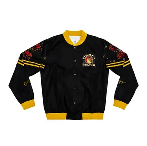 Chaqueta de béisbol de manga larga para hombre, cazadora bomber de alta calidad con estampado personalizado por sublimación, nueva