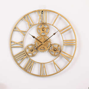 Reloj de pared de Metal de lujo moderno rústico personalizable, reloj colgante decorativo para el hogar, sala de estar, decoración Interior de la casa - Product Image 6
