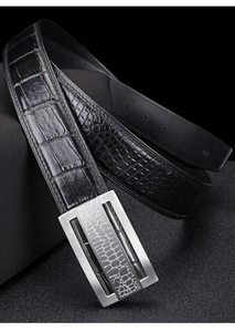 เข็มขัดหนังแท้สำหรับผู้ชาย,เข็มขัดหนังแท้หัวเข็มขัดอัตโนมัติปรับได้ - Product Image 6