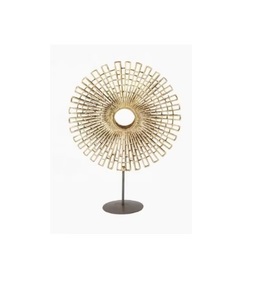 Statue de mariage en aluminium de style européen personnalisée, faite à la main, décoration d'intérieur, feuille artificielle dorée de qualité, sculpture ornementale, salon - Product Image 6