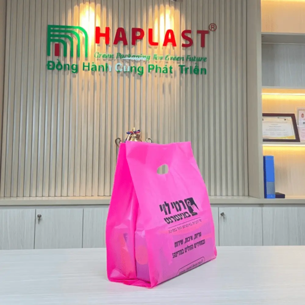 Customizable Logo and Design High Quality Plastic Die Cut Bags Factory Wholesale Environmental Vietnam Packaging Bags