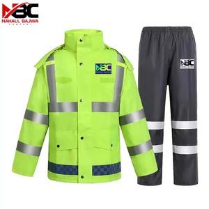 Hi VIS viz & เสื้อกันฝนธรรมดาชุด2ชิ้นสะท้อนแสงชุดกันฝนสำหรับงานก่อสร้างกันน้ำ - Product Image 1
