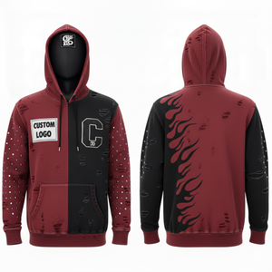Sweat à capuche personnalisé avec logo imprimé en 3D, sublimation, broderie, fermeture éclair, polyester lavé, streetwear pour hommes - Product Image 1