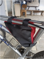 Sac de rangement pour cadre de vélo de montagne MTB résistant à l'eau Sac triangulaire pour vélo de route Deux poches latérales Tube avant Sous le siège Pochette d'outils