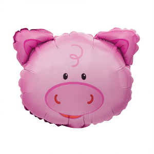 Globo de Fiesta con Diseño de Cerdo, 83 cm, Paquete de 12 Unidades - Product Image 1