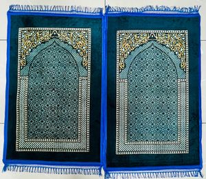 Tapis de prière islamique en velours doux Janamaz, design Mihrab, tapis de prière musulman pour la maison, la mosquée, les voyages, vente en gros, qualité d'exportation, Inde - Product Image 3