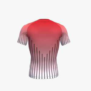 OEM Logo personnalisé Chemise de sport à manches courtes Compression 220gsm Polyester Sublimation imprimé Rash Guard pour hommes - Product Image 4