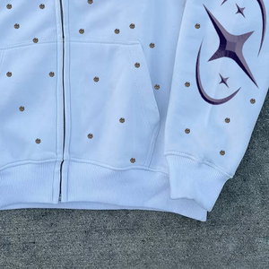 เสื้อฮู้ดดี้ปักไหล่โอเวอร์ไซส์สำหรับผู้ชาย, เสื้อสวมหัวผ้าฝ้ายออร์แกนิกไซส์ใหญ่พิเศษ100% - Product Image 4