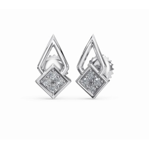 Boucles d'oreilles exclusives en or 9KT, bijoux de luxe avec diamants ronds taille brillant, vente en gros directe du fabricant, fournisseur - Product Image 5