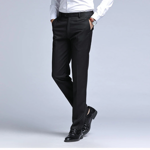 <b>Men</b> Business Loose Suit Pants Formal Office Formal Wear Suit Long <b>Trousers</b> <b>Stretch</b> Straight Bridegroom Solid Color Casual Pants - Product Image 1