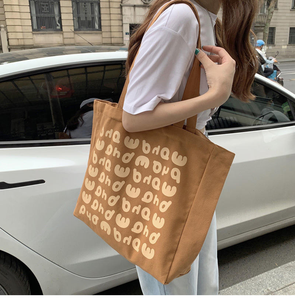 High Quality Cotton <b>Canvas</b> Women's Gym Tote Large Capacity One Shoulder Strap Custom Logo Fashionable Striped Shopping <b>Bag</b> - Product Image 1