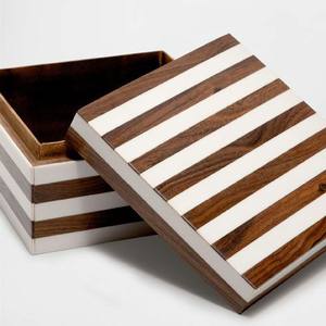 Hot Selling Custom Resin Inlay Jewelry <b>Boxes</b> New Design Handmade Logo Packing for Bracelets Perfumes Other Gifts for Craft - Product Image 4