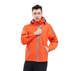 Veste coupe-vent pour homme de haute qualité, imperméable, avec logo sur le devant, à capuche, vente en gros, fourniture directe d'usine, service OEM - Product Image 1