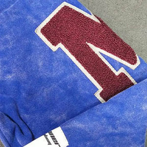 Ensemble de survêtement streetwear d'hiver respirant délavé à l'acide avec logo brodé vieilli 450 g/m² pour homme, comprenant un sweat à capuche évasé et un pantalon de survêtement - Product Image 4