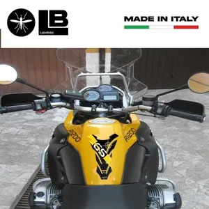 Copertura Serbatoio Personalizzata in Resina 3D e Fibra di Carbonio per Biciclette BMW GS in Giallo Adesivo - Product Image 2
