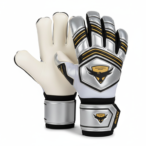 Универсальные регулируемые дышащие профессиональные вратарские перчатки с защитой пальцев, нескользящие, на липучке, для футбола, из полиуретана - Product Image 6