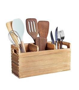 <b>Utensil</b> Holder,<b>Wood</b> Cooking <b>Utensil</b> Organizer,Large Farmhouse <b>Utensil</b> Holder for Counter top,Rustic Spoon Spatula Holder <b>Kitchen</b> - Product Image 1