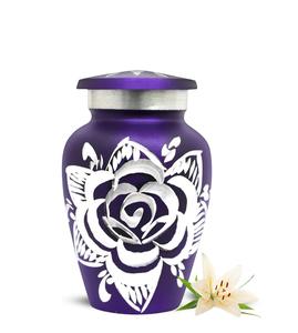 Urna de rosa para cenizas-Pequeña urna de cremación de recuerdo para cenizas con caja y bolsas-Honra a tu ser querido con urna conmemorativa Rosa - Product Image 1