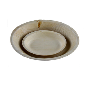 Plato de cena biodegradable respetuoso con el medio ambiente-Platos desechables de hoja de palma redonda disponibles a un precio asequible - Product Image 1