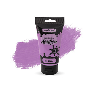 Lilla 75ml di vernice acrilica Set di vernici per le dita per la pittura di carta da parati in plastica di vetro. Pigmento certificato EN71 fatto in plastica - Product Image 1