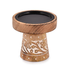 Wholesale Luxury Custom Handmade Wood <b>Glass</b> Tea Light <b>Holder</b> Wooden <b>Candlestick</b> <b>Holder</b> for Home Decoration for Christmas - Product Image 3