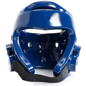 Professional Leather Training Head Guard with Adjustable Straps and High-Density Padding for Martial Arts Safety and <b>Comfort</b> - Product Image 2