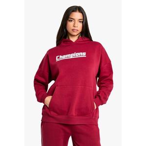 Sudadera con Capucha Extra Grande Informal de Manga Larga con Capucha Minimalista de Color Sólido Personalizada para Mujer, Nuevos Estilos de Invierno, 100% Algodón en la Parte Delantera - Product Image 1
