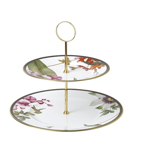 Soporte decorativo para pasteles grabado a mano, de tres niveles, con acabado esmaltado, para decoración de mesas en el hogar, restaurantes y hoteles. - Product Image 2