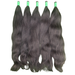 Extensions de cheveux humains vierges bruts de qualité supérieure, sans nœuds, alignés sur les cuticules, de qualité supérieure, d'Indonésie - Product Image 1