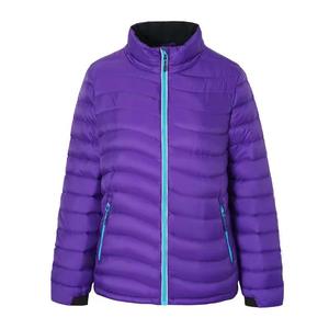 Manteau coupe-vent pour femme à col montant personnalisé pour l'hiver Veste polaire en duvet pour femmes - Product Image 1