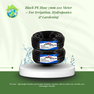 Carrete de manguera de jardín de PVC negro SSBO de 7 mm y 100 m, rollo de alta presión, flexible, duradero, antiabrasión, con mango telescópico multifunción - Product Image 4