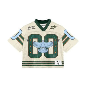 Services OEM Maillot de Football Américain Vintage Surdimensionné Rétro Streetwear Maillots de Sport Court Grande Taille Prix de Gros - Product Image 5