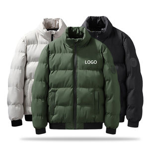 Chaqueta de Algodón Acolchada Personalizada con Logotipo, Cuello Alto, para Hombre, 2022, Chaqueta de Burbuja, Ropa de Calle, Impermeable y Transpirable - Product Image 3