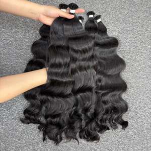 Cheveux naturels à pointe plate 100% cheveux humains vietnamiens vierges Remy Super Double dessiné Machine Double trame - Product Image 3