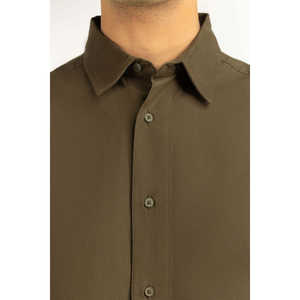 Camisas Casuales de Popelina para Hombre, Corte Regular, con Cuello Mao, Botones, Diseño a Cuadros, MN-CS-WS25-290 - Product Image 4