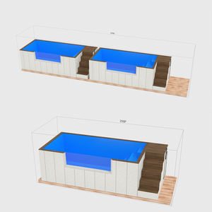 Многофункциональный готовый к использованию открытый спа-бассейн умный насос над землей плавательные пруды из стекловолокна продаж - Product Image 5