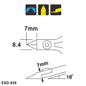 ESD-828 TPR-Grip คีมตัดสายไฟแบบด้ามจับโครเมียมโมลิบดีนัม สำหรับงานอุตสาหกรรม ระดับมืออาชีพ OEM DIY - Product Image 6